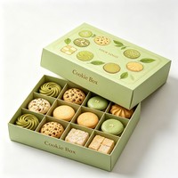 Boîtes en papier personnalisées pour biscuits et pâtisseries, avec séparateur en papier, pour l'emballage alimentaire