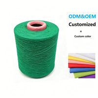Fournisseur d'usine certifié GRS – Fil mélangé en coton recyclé teint vert pomme, 30 couleurs, à filature ouverte, pour chaussettes/gants/hammocks