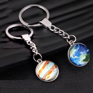 Honneur de cristal lumineux cristal porte-clés boule pendentif lune terre soleil Double face K9 cristal artisanat porte-clés - Product Image 3