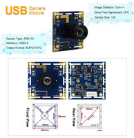 Module de caméra OEM 1MP AR0144 à obturateur global, reconnaissance gestuelle, numérisation RVB, module de caméra USB DVP macro pour la photographie d'insectes