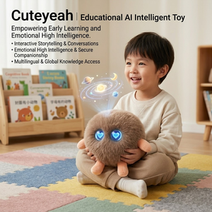 Peluche de Bola Marrón Esponjosa con IA ChatGPT, Voz Inteligente, Carga Rápida USB-C, +60 Idiomas, Sprite de Bolsillo Interactivo Cuteyeah BD01 - Product Image 1