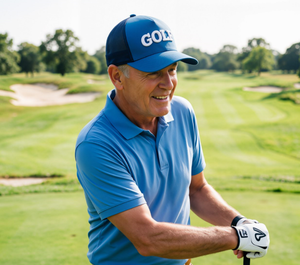 Gorra de béisbol unisex con logotipo personalizado y rendimiento azul para exteriores, gorra Fisher de silicona con características impresas de tela en relieve - Product Image 6