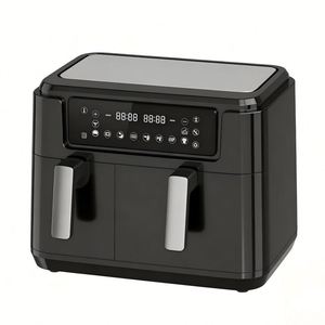 Four électrique moderne 10L avec friteuse à air numérique, carré, en plastique, sans huile, revêtement antiadhésif, usage domestique, 1800/2400W, cuisson économe en énergie - Product Image 1