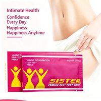 Carte d'autotest pour l'inflammation vaginale féminine, bandelettes de test urinaire, bandelettes de test de pH, herbes naturelles, jetables, durée de conservation de 3 ans