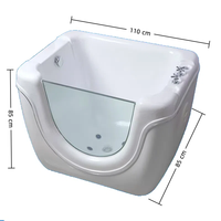 Baignoire rectangulaire moderne en acrylique pour bébé avec bain à remous intérieur autoportant et portable de massage avec design transparent et écologique