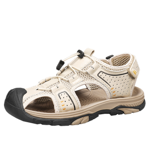 Sandales d'été pour hommes, fermées, décontractées, pour la marche, la plage, le sport, confortables, en caoutchouc, à semelle épaisse, pour le camping - Product Image 2