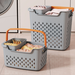 Cesto per vestiti <span class=keywords><strong>sporchi</strong></span> per la casa di <span class=keywords><strong>Design</strong></span> XT435, cesto per la biancheria da bagno di grande capacità, cestino per vestiti diviso - Product Image 2