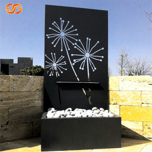 Fontaine à cascade moderne en métal Gnee Garden avec design pissenlit pour la décoration extérieure du jardin - Product Image 1