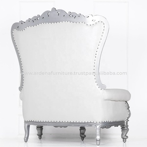Chaise trône de luxe à dossier haut à deux places Design français cadre en bois pour hôtels mariages événements halls appartements villa - Product Image 5