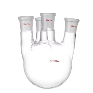 Phòng thí nghiệm 2 3 5 10 20 30 50L kính tròn dưới 4 bốn cổ Sôi Flask với 3 ba góc cạnh xiên tiêu chuẩn bên miệng cổng - Product Image 6