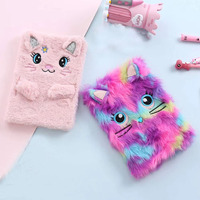 Carnet A5 à couverture moelleuse avec visage d'animal mignon, pages lignées, journal intime pour enfants, carnet de croquis, idéal pour l'école ou comme cadeau