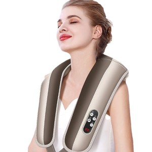 Neck And Shoulder Massager With Heating Function USB Rechargeable PU Leather Material For Neck Massage Gift - Product Image 5