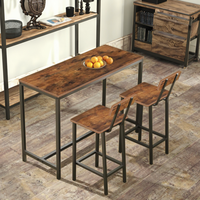 Table de bar en bois et métal 3 pièces personnalisées ensemble de chaises pour cuisine petit déjeuner salle à manger meubles de maison