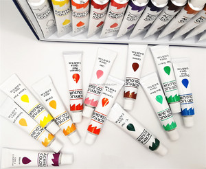 Pintura acrílica para estudiantes, juego de 24 colores de alta calidad, No tóxico, 12ml - Product Image 6