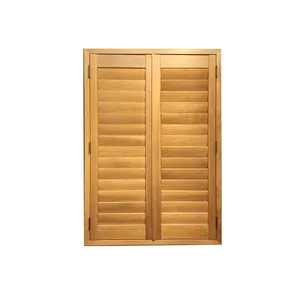 Factory Custom Wooden Top Round Plantation Window Shutters Direct From China