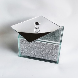 Contenitore per il Pane in <span class=keywords><strong>Vetro</strong></span> con Cristalli Luccicanti e Diamanti Frantumati, Porta Pane e Barattoli per la Cucina - Product Image 5