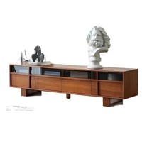 Meuble TV et Table Basse Traditionnels en Bois Massif Importé, Écologiques et Durables, pour Salon, Chambre et Hôtel