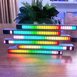 Atmosphere Desktop Audio Spectrum RGB Colorful LED Sound Music USB Light Adjustable RGB Sensor Rhythm Lamp