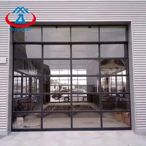 Panneau en verre personnalisé, cadre en aluminium, porte de garage transparente