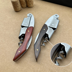 Apribottiglie vino utilizzare facilmente manico in legno personalizzato cavatappi vino apribottiglie - Product Image 5