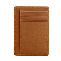 Portefeuille fin personnalisé, étui pour cartes bancaires, poche avant, minimaliste, en cuir, blocage RFID, taille moyenne, porte-cartes de crédit