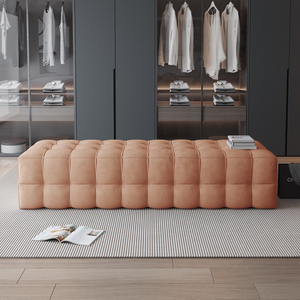 Panca in Velluto Stile Italiano Europeo di Lusso Leggero per <span class=keywords><strong>Camera</strong></span> da Letto, Divano, Salotto, Pouf, <span class=keywords><strong>Sgabello</strong></span> per Negozio di Abbigliamento - Product Image 2