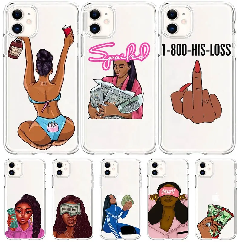 african beautiful girl phone case cell for iphone 11 12 13 pro max,for iphone 8 plus case girls cheap
