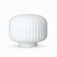 Abat-jour en verre soufflé à la main, style minimaliste moderne, couleur personnalisable, éclat doux, crée une lumière ambiante intérieure confortable