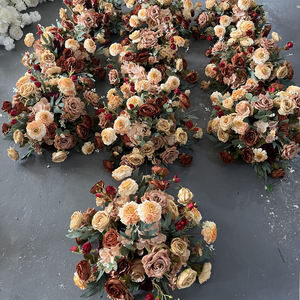 D-FB249 Centro de mesa con bola de flores azules para boda, centros de mesa con bola de flores blancas de lujo, bola de flores de seda para decoración de eventos, gran venta. - Product Image 6