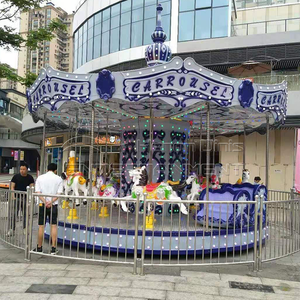 Prix d'usine, parc d'attractions, manèges, mini carrousel portable monté sur remorque pour enfants, petit manège à rouler à vendre - Product Image 4