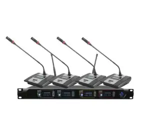 GPUB UF-4100 Supplier Cordless Gooseneck HHandheld Karaoke Conference UHF 4 Channel Wireless Microphone System