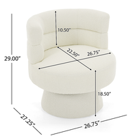 Fauteuil pivotant moderne capitonné à 360 degrés, fauteuil d'appoint pivotant pour salon, chambre à coucher et bureau à domicile