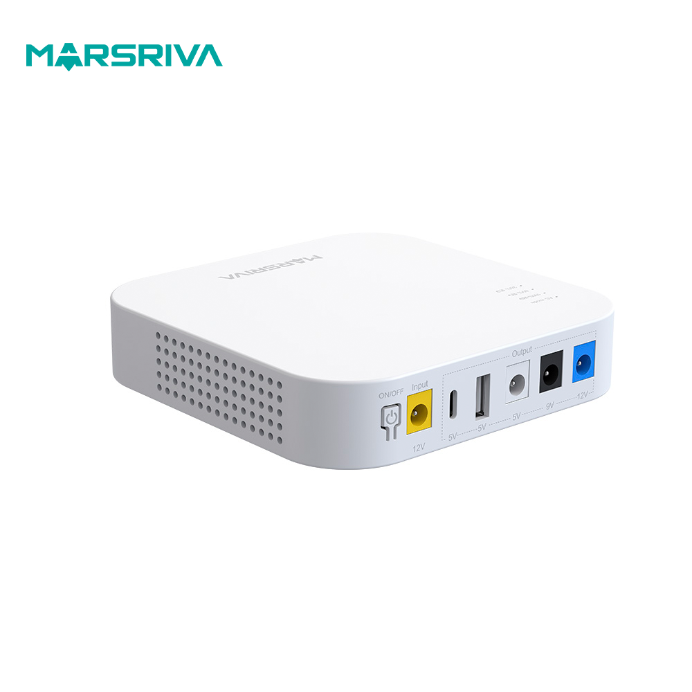 Marsriva 36W Mini DC Online UPS with Universal Adapter One Power Cord Uninterruptible Power Supplies (UPS)