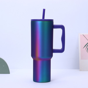 Gobelet isotherme portable en acier inoxydable 304 de 40 oz avec poignée et couvercle, grande capacité, pour l'extérieur et les voyages en voiture - Product Image 2