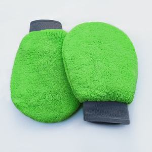 Guante de limpieza para coche, chenilla, de doble cara, grueso, absorbente de gran superficie, para lavado de vehículos - Product Image 4