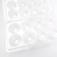Plateau à paillettes pour bonbons au chocolat, emballage transparent pour animaux de compagnie, 8 unités, avec boîte en plastique