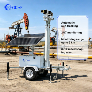 OKAF Remorque Solaire Mobile Générateur Solaire Système de Surveillance CCTV <span class=keywords><strong>Tour</strong></span> de Surveillance Mobile Alimentée par Énergie Solaire - Product Image 1