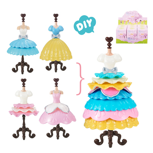 JinYing New Collectible DIY Assembly Dress <b>Toy</b> Plastic Princess Fashion Dressing Skirt <b>Toy</b> Hanger Stand <b>Girls</b> <b>Toy</b> - Product Image 1