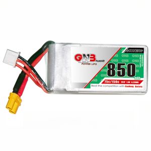 GNB GAONENG 850mAh 2S 7.4V 75C XT30 Connecteur FPV LiPo Batterie pour Brushless 90mm à 130mm FPV Racing Drone Torrent 110 <span class=keywords><strong>Q</strong></span> - Product Image 1