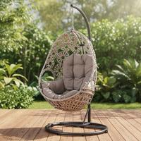 Fauteuil suspendu en forme d'œuf, hamac avec support, utilisation intérieure/extérieure, personnalisable, polyester imperméable, moderne, détente, villa, résistance aux UV, PE