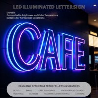 Enseignes lumineuses 3D personnalisées à LED, lettres LED murales pour les magasins de détail et les réceptions d'hôtels