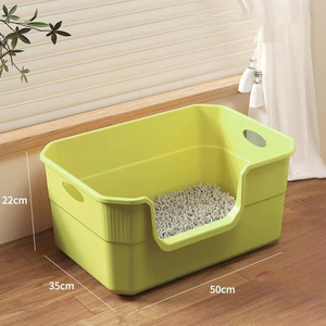 Extra-Large Splash-Proof Cat Litter <b>Box</b> - Jumbo Semi-Enclosed Cat Toilet <b>Drop</b>-Shipping - Product Image 6