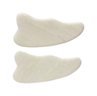 Logo personnalisé Xiuyan Jade Gua Sha masseur corporel et facial outil de grattage de pierre de jade de haute qualité pour le massage