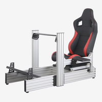 Cockpit de simulation de course en aluminium robuste 40160 personnalisé, support de jeu de conduite DIY pour les passionnés de jeux de course virtuels