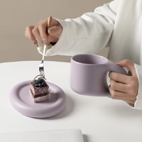 Mug à café en céramique nordique avec anse épaisse, idéal pour la maison, le bureau ou le thé de l'après-midi – Cadeau original en gros
