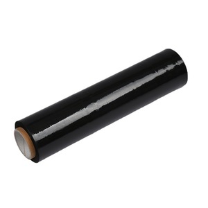 Rollo de Plástico Negro Opaco para Envolver, Rollo de Film Estirable para Embalaje, Envoltura Manual para Paquetes - Product Image 1