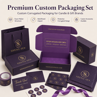 Cajas de Embalaje para Velas de Alta Gama Personalizadas, Impresión a Doble Cara, Cajas de Cartón para Envíos, Pegatinas de Papel con Diseño de Pera Nevada, Embalaje para Velas