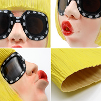 Masque de mascarade amusant en latex pour Halloween, cosplay Lady Gaga, pour les jeunes adultes