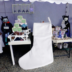 Most Popular YiWu MD Solid Colors Linen Fabric Christmas Stockings Sublimation Blank Santa <b>Sock</b> Candy Bags Xmas Tree Hanging - Product Image 3
