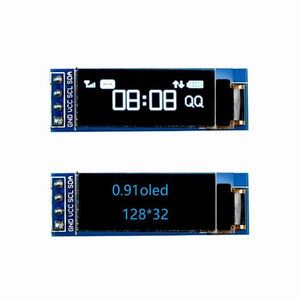 0.91 นิ้ว OLED โมดูลสีขาว/สีฟ้า 128X32 จอแสดงผล LCD LED การสื่อสารแบบ IIC เข้ากันได้กับ 3.3v-5V - Product Image 1